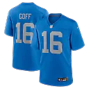 Zennovawear Jared Goff Detroit Lions Alternate Game Jersey - Blue