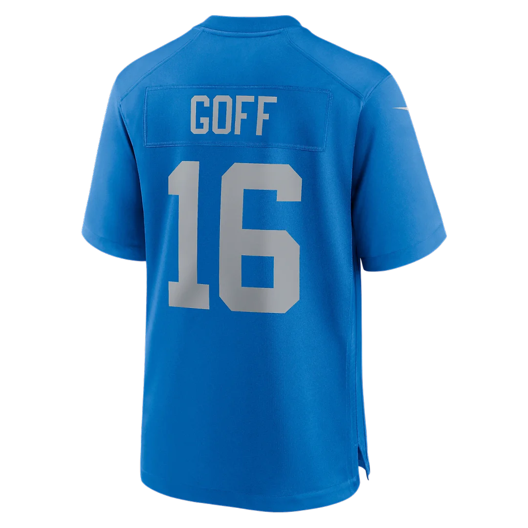 Zennovawear Jared Goff Detroit Lions Alternate Game Jersey - Blue