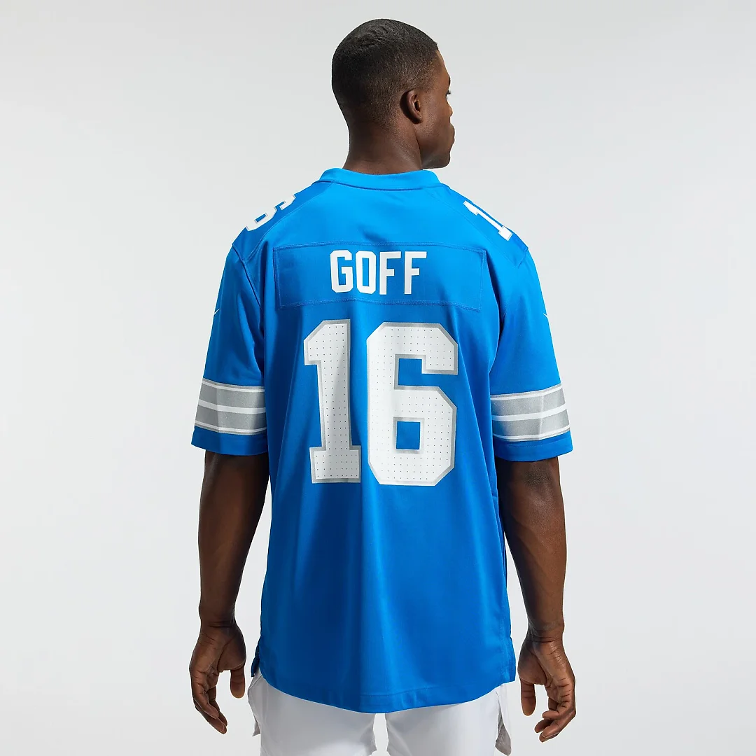 Zennovawear Jared Goff Detroit Lions Game Jersey - Blue