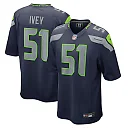 Zennovawear Jared Ivey Seattle Seahawks Team Game Jersey - College Navy