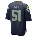 Zennovawear Jared Ivey Seattle Seahawks Team Game Jersey - College Navy