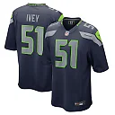 Zennovawear Jared Ivey Seattle Seahawks Team Game Jersey - College Navy