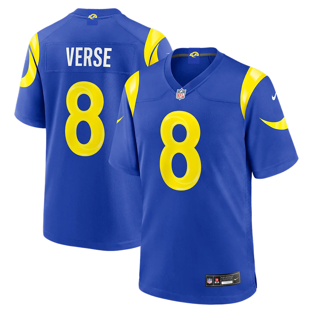 Zennovawear Jared Verse Los Angeles Rams Team Game Player Jersey - Royal