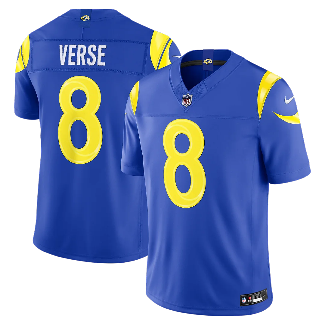 Zennovawear Jared Verse Los Angeles Rams Team Vapor FUSE. Stitched Limited Jersey - Royal
