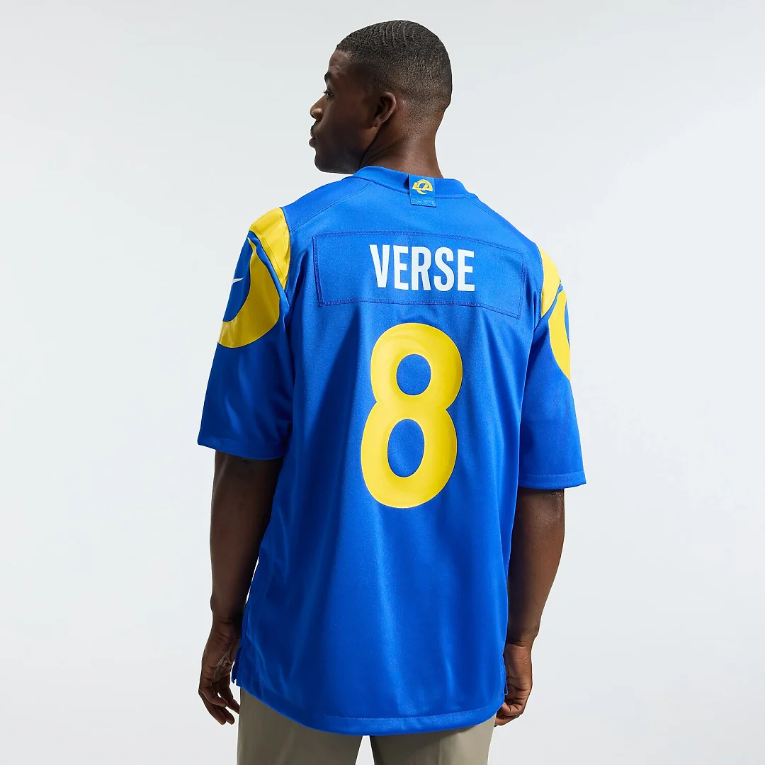 Zennovawear Jared Verse Los Angeles Rams Team Game Player Jersey - Royal