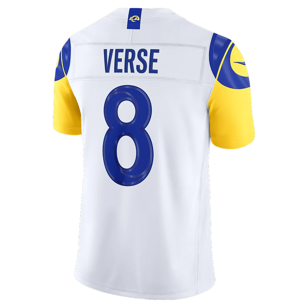 Zennovawear Jared Verse Los Angeles Rams Vapor FUSE. Stitched Limited Jersey - White