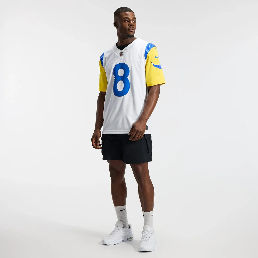 Zennovawear Jared Verse Los Angeles Rams Vapor FUSE. Stitched Limited Jersey - White