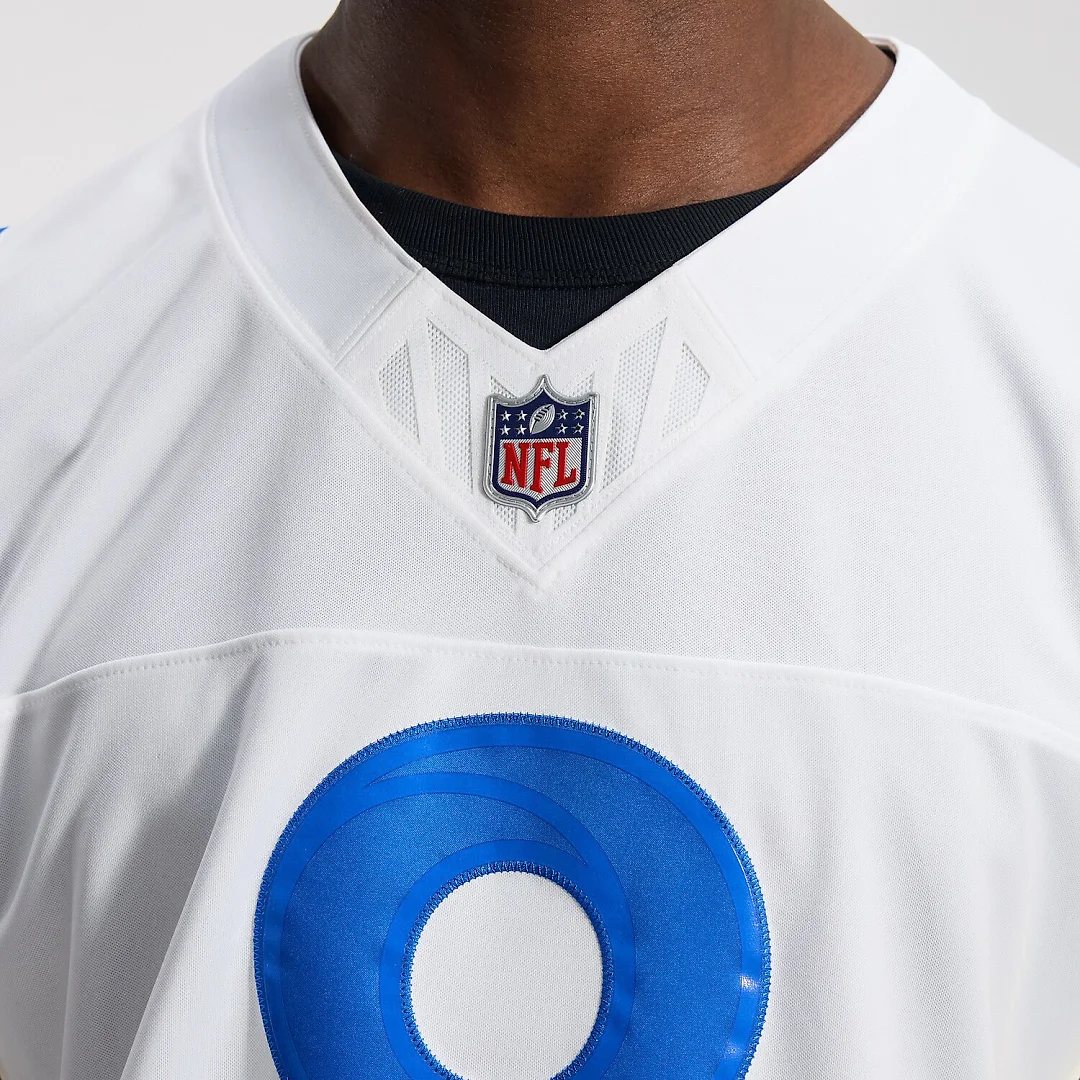Zennovawear Jared Verse Los Angeles Rams Vapor FUSE. Stitched Limited Jersey - White