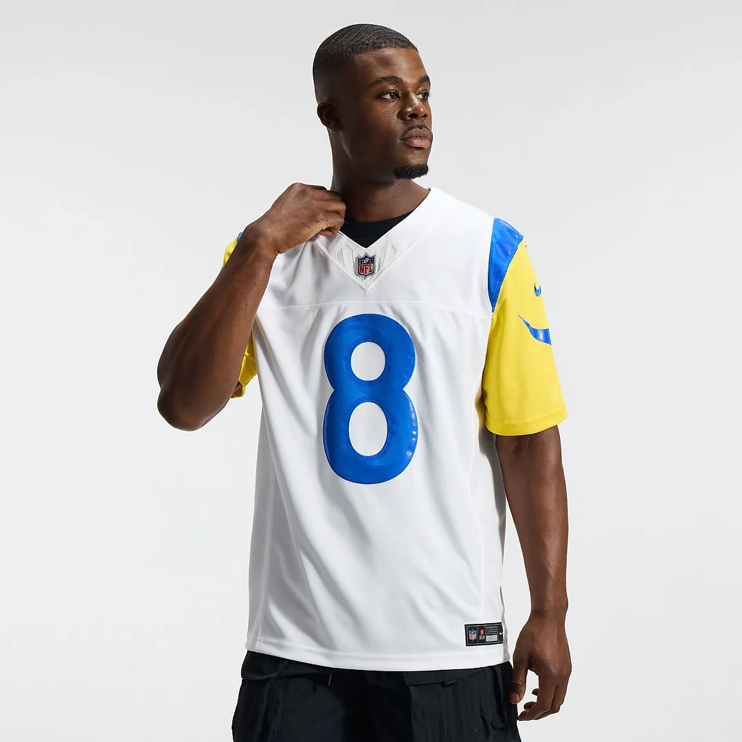 Zennovawear Jared Verse Los Angeles Rams Vapor FUSE. Stitched Limited Jersey - White