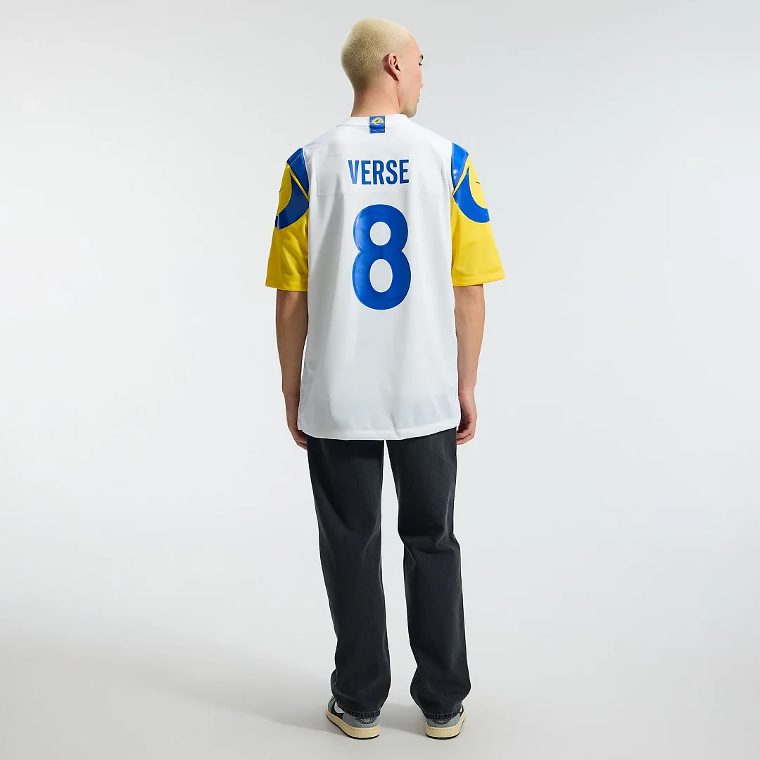 Zennovawear Jared Verse Los Angeles Rams White Game Player Jersey - White