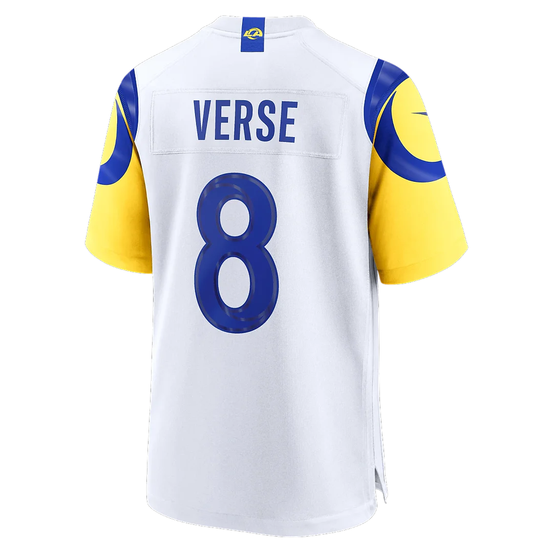 Zennovawear Jared Verse Los Angeles Rams White Game Player Jersey - White