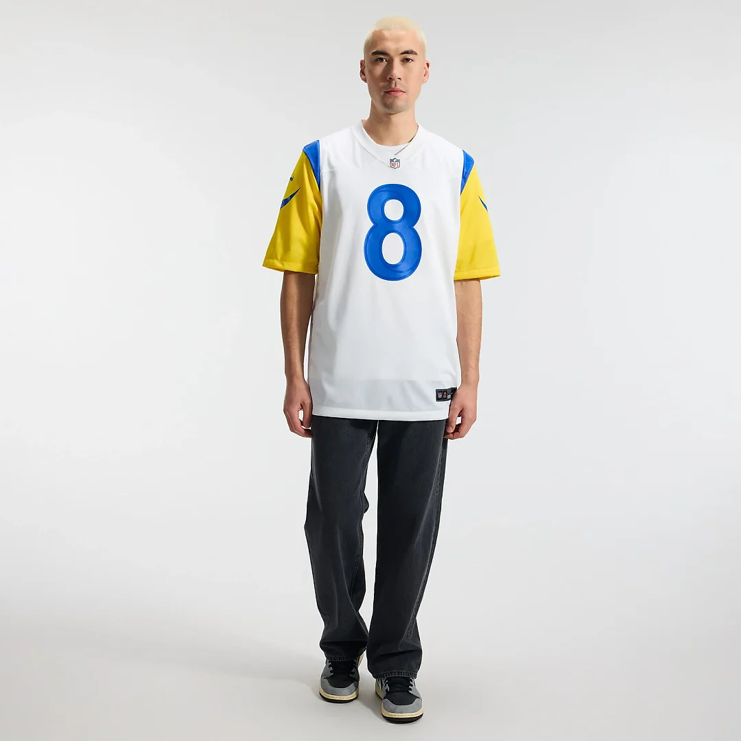 Zennovawear Jared Verse Los Angeles Rams White Game Player Jersey - White