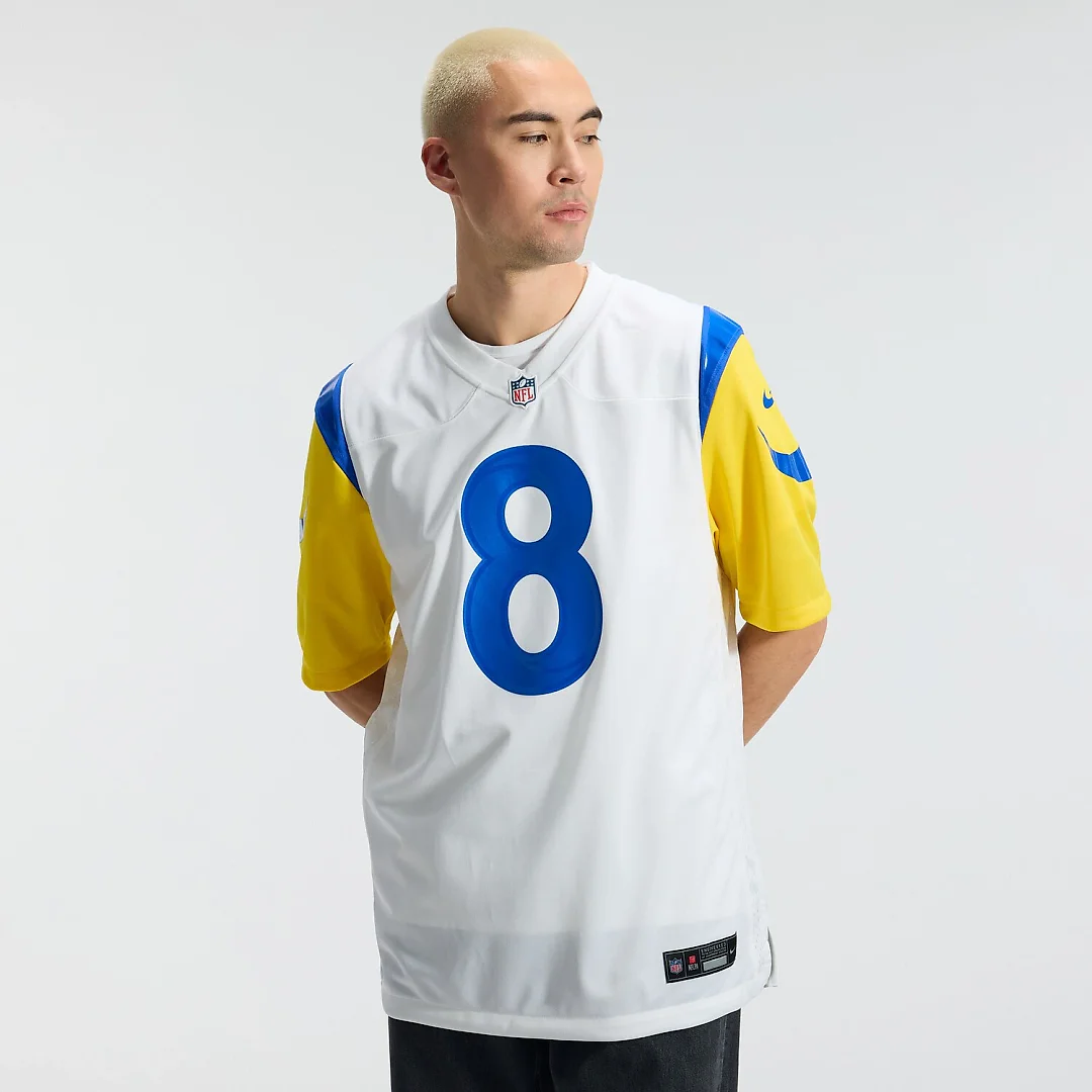 Zennovawear Jared Verse Los Angeles Rams White Game Player Jersey - White