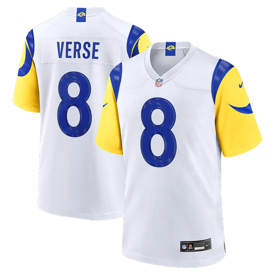 Zennovawear Jared Verse Los Angeles Rams White Game Player Jersey - White