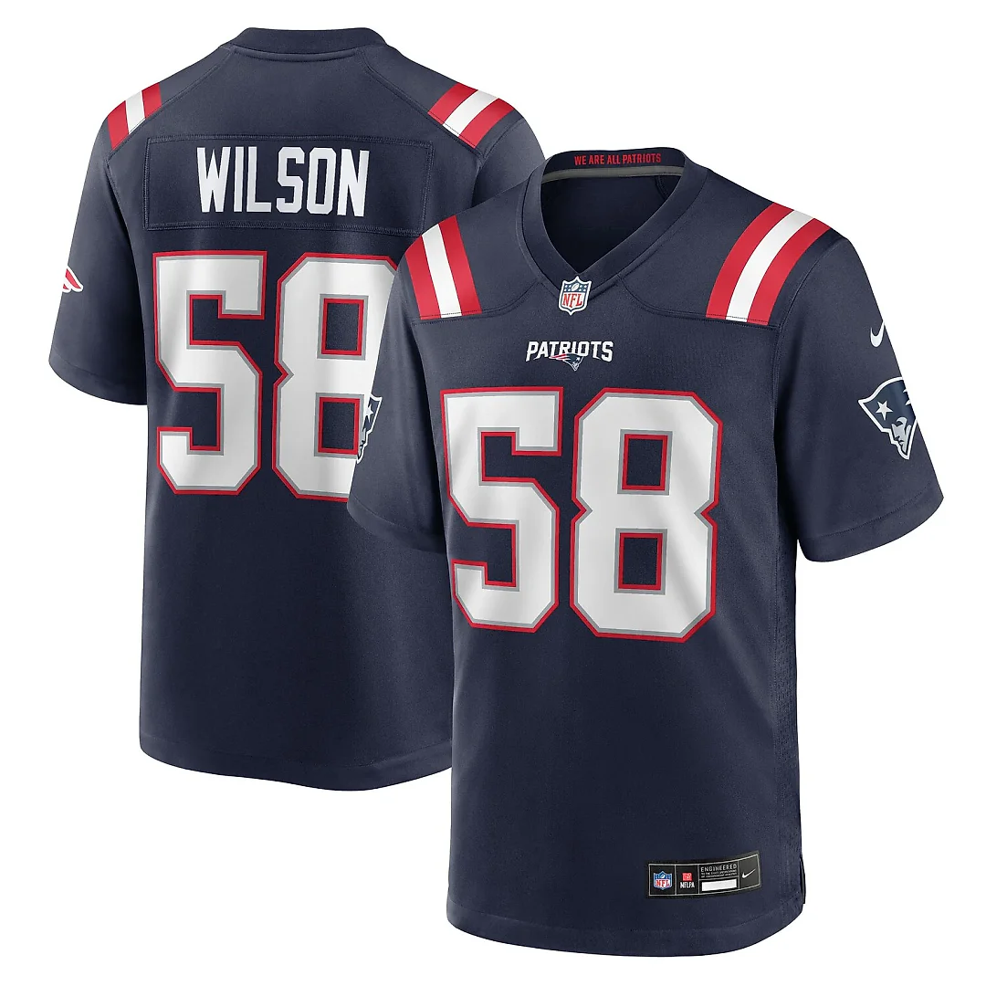 Zennovawear Jared Wilson New England Patriots Team Game Jersey - Navy