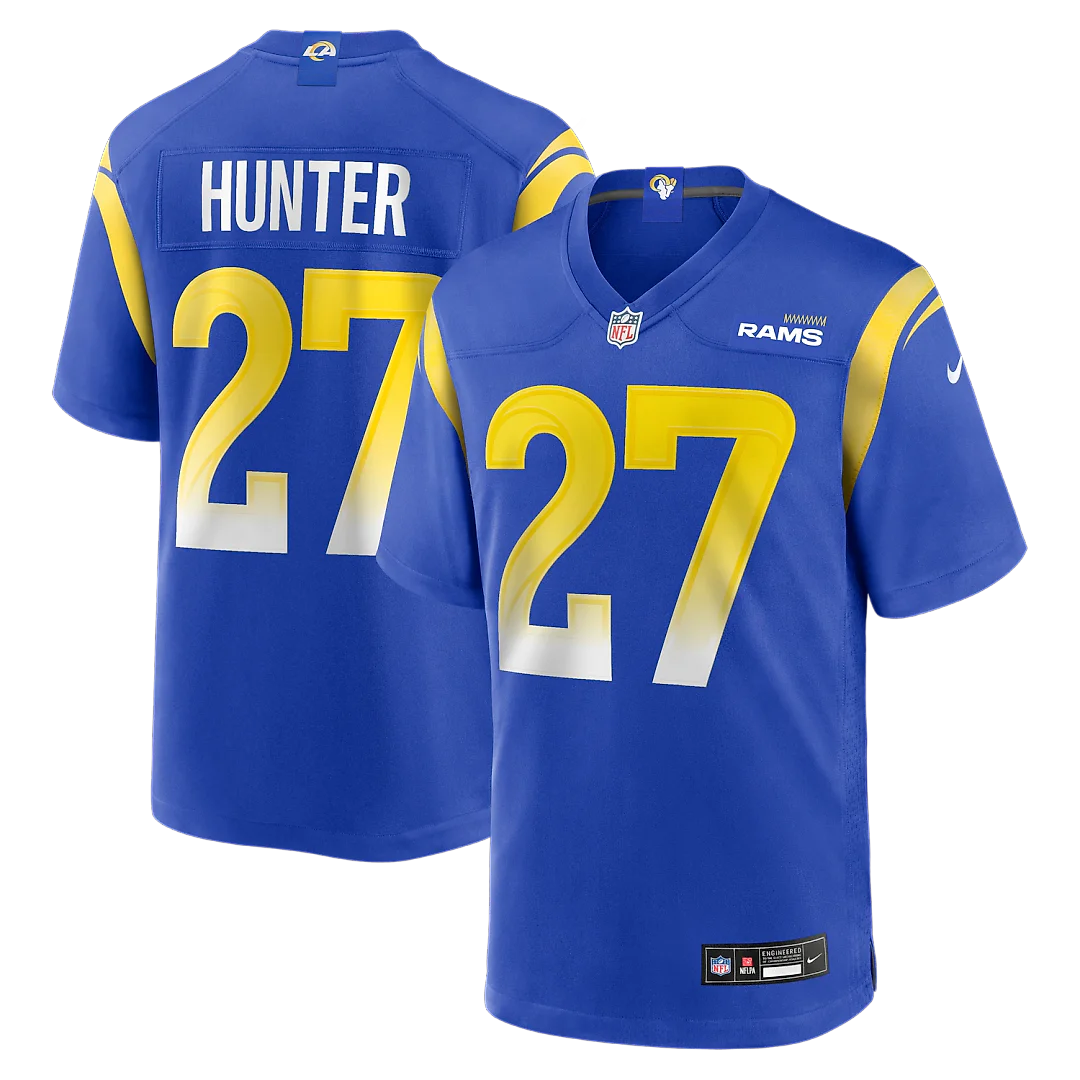 Zennovawear Jarquez Hunter Los Angeles Rams Team Game Jersey - Royal