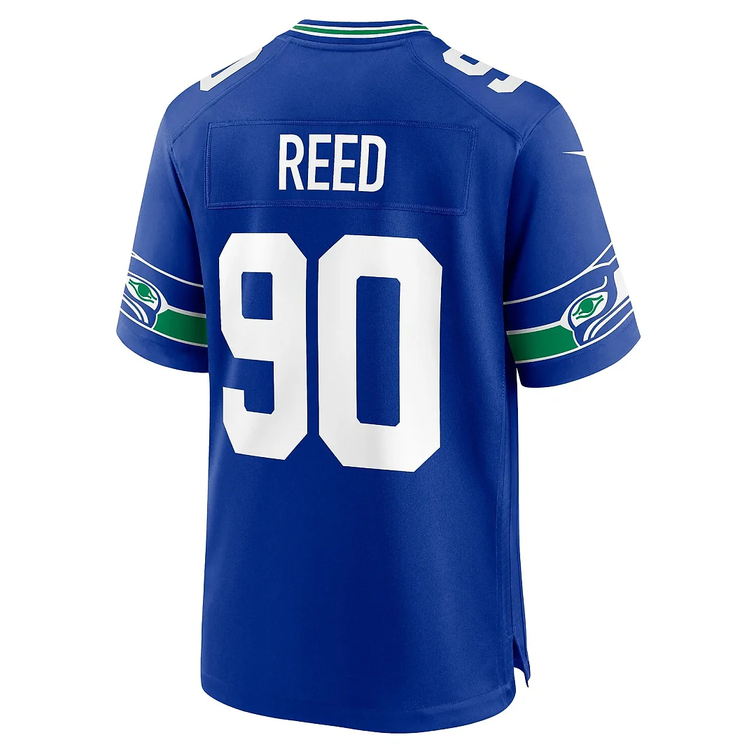 Zennovawear Jarran Reed Seattle Seahawks Alternate Game Jersey - Royal