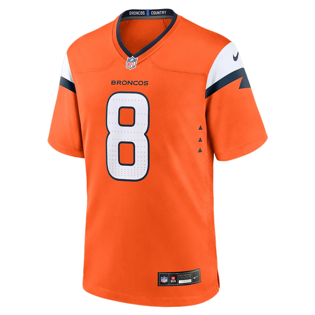 Zennovawear Jarrett Stidham Denver Broncos Team Game Jersey - Orange