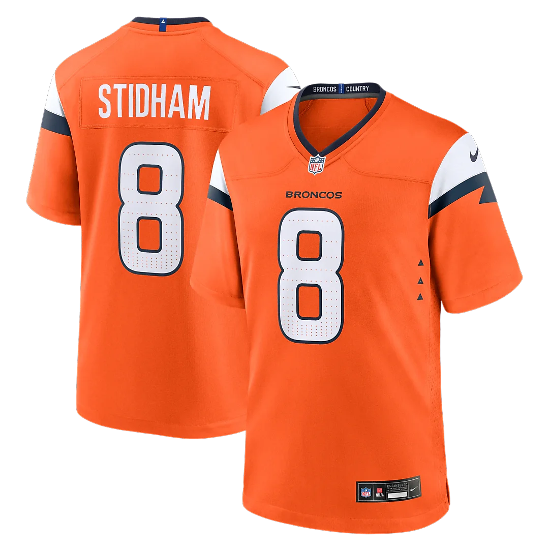 Zennovawear Jarrett Stidham Denver Broncos Team Game Jersey - Orange