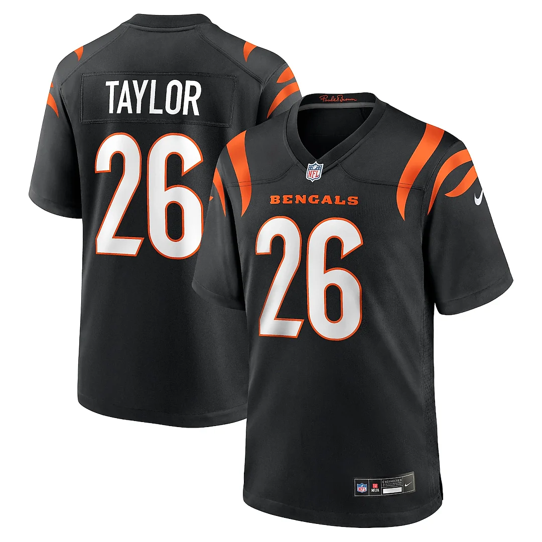 Zennovawear Ja'Sir Taylor Cincinnati Bengals Team Game Jersey - Black