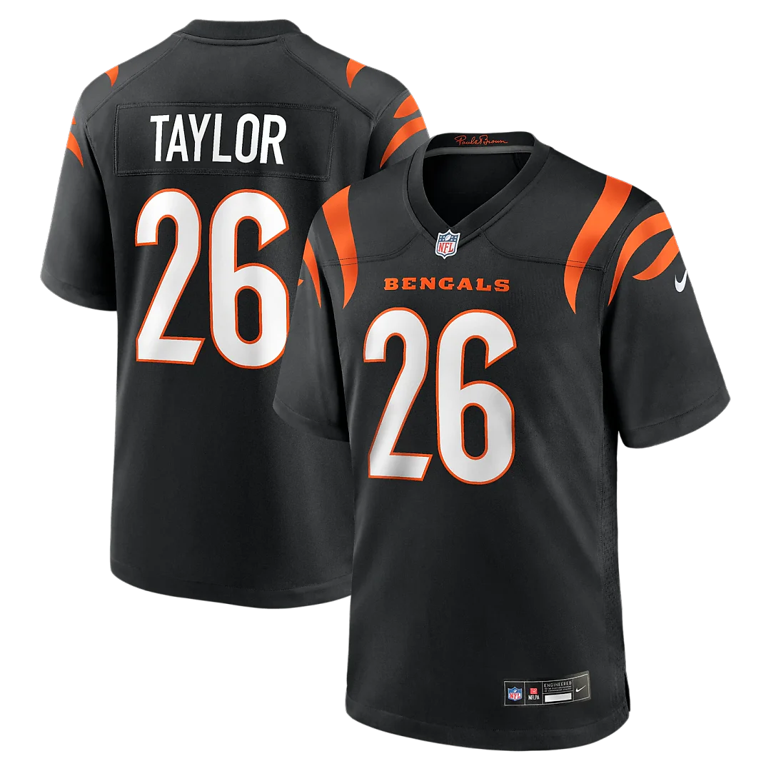 Zennovawear Ja'Sir Taylor Cincinnati Bengals Team Game Jersey - Black