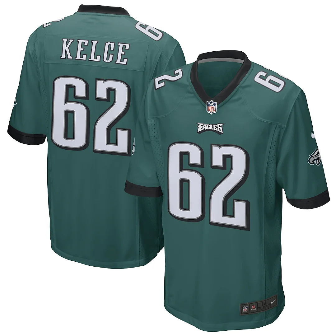 Zennovawear Jason Kelce Philadelphia Eagles Game Jersey - Midnight Green