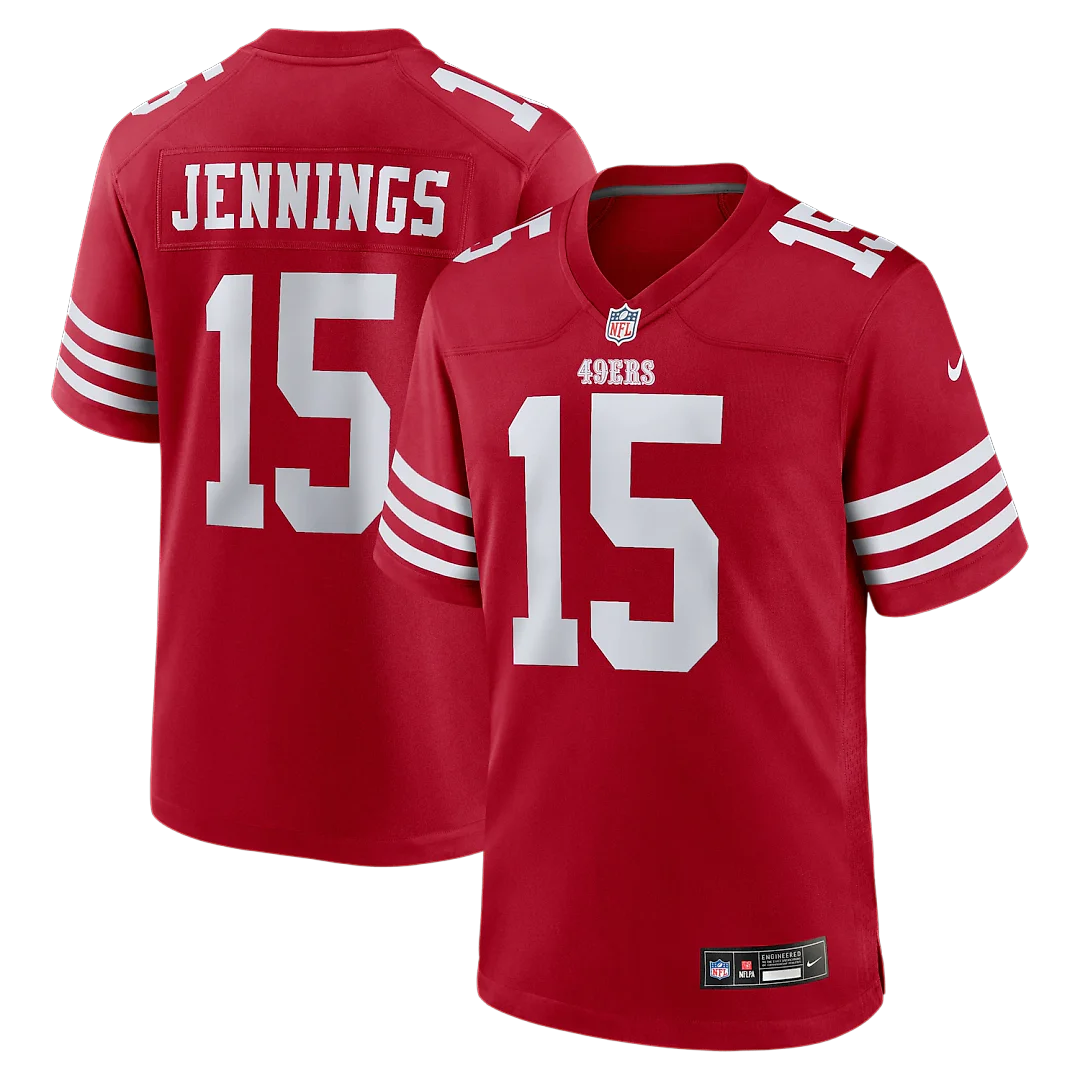 Zennovawear Jauan Jennings San Francisco 49ers Game Jersey - Scarlet