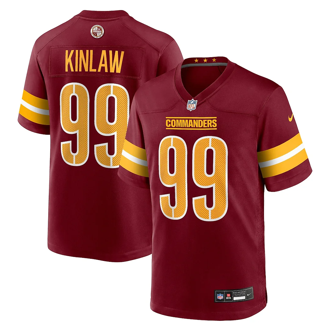 Zennovawear Javon Kinlaw Washington Commanders Team Game Jersey - Burgundy