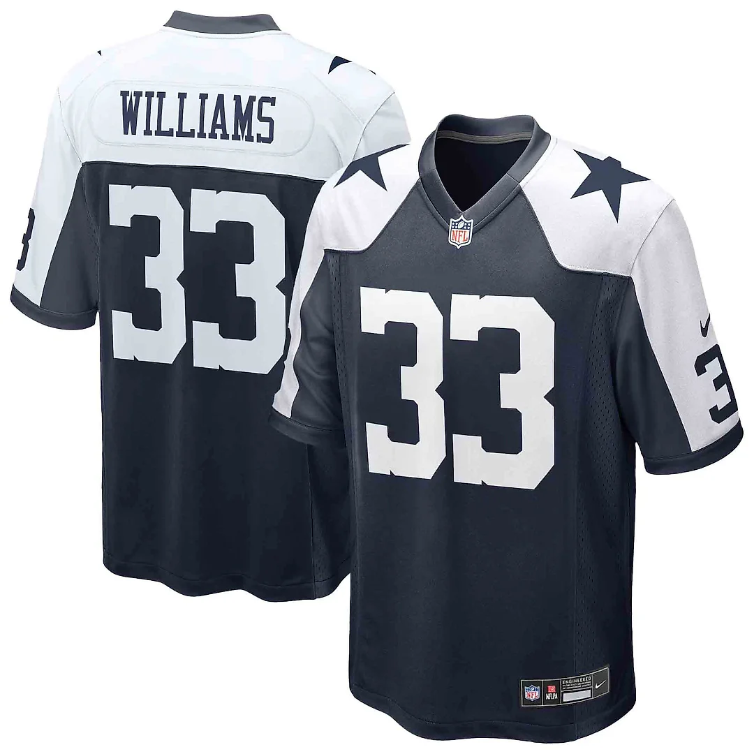 Zennovawear Javonte Williams Dallas Cowboys Alternate Game Jersey - Navy