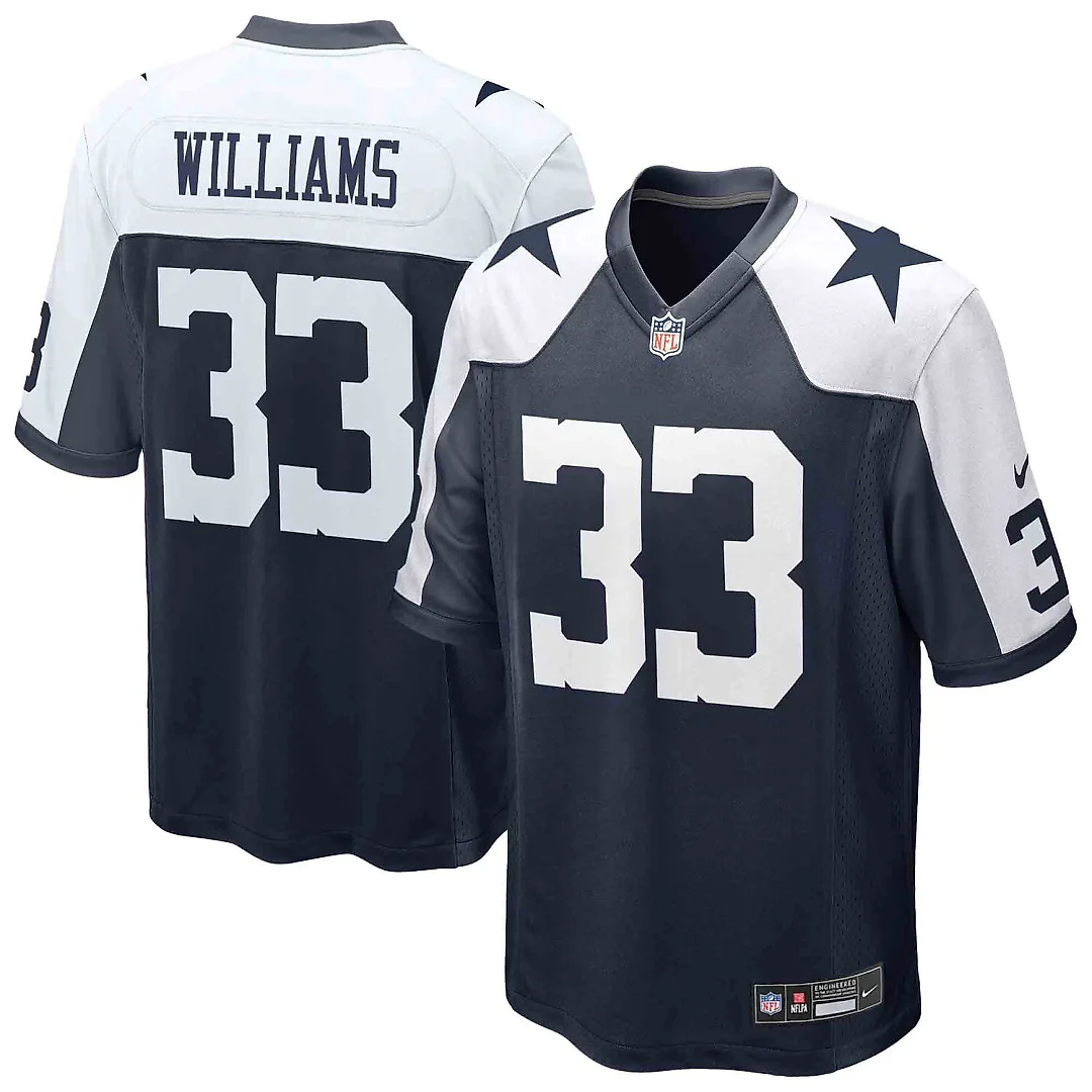 Zennovawear Javonte Williams Dallas Cowboys Alternate Game Jersey - Navy