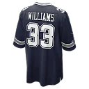 Zennovawear Javonte Williams Dallas Cowboys Team Game Jersey - Navy
