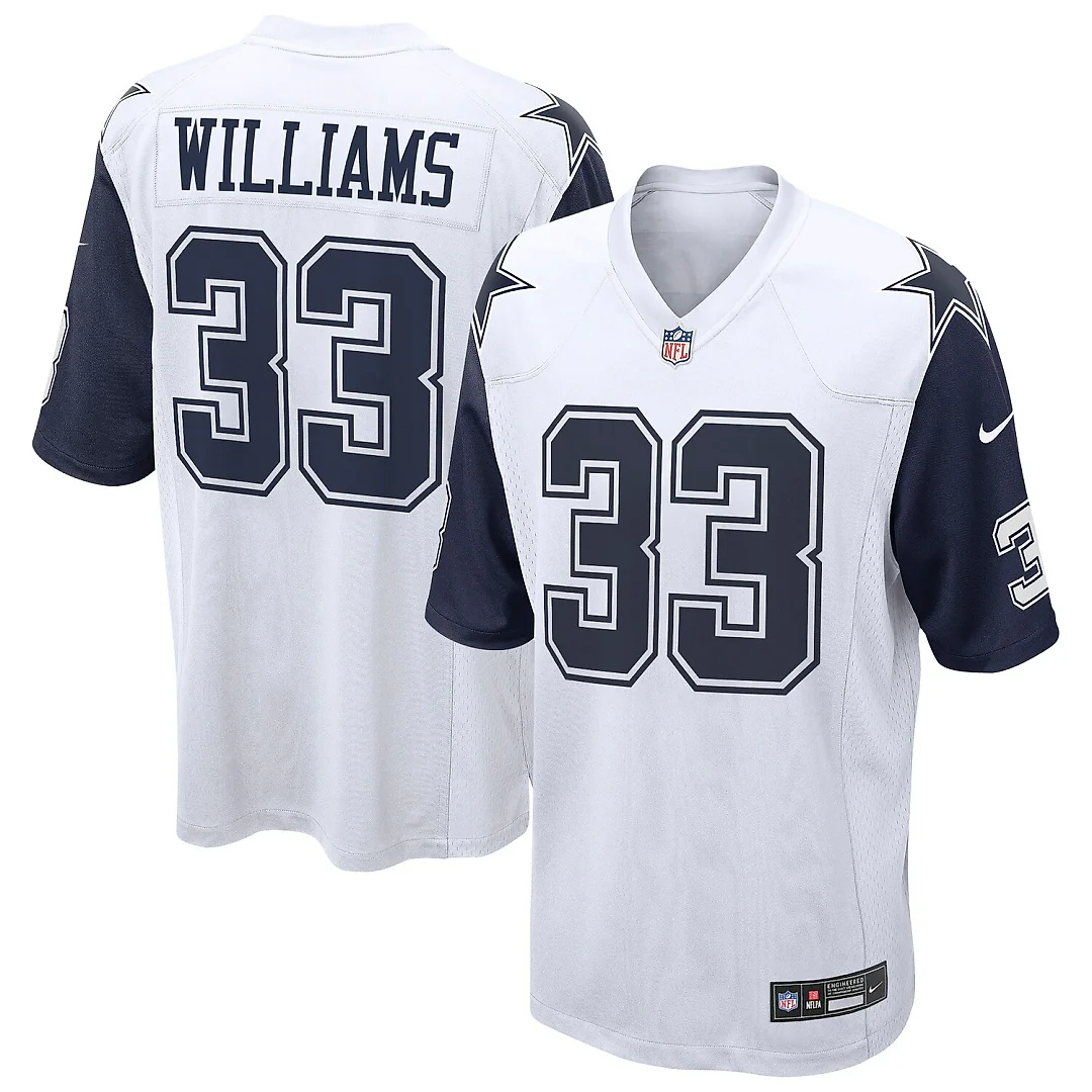 Zennovawear Javonte Williams Dallas Cowboys Alternate Game Jersey - White
