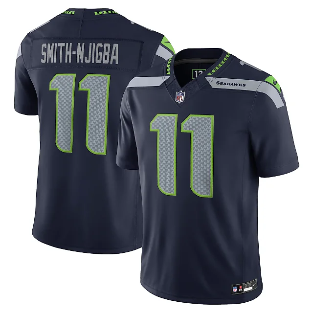 Zennovawear Jaxon Smith-Njigba Seattle Seahawks Team Vapor FUSE. Stitched Limited Jersey - College Navy