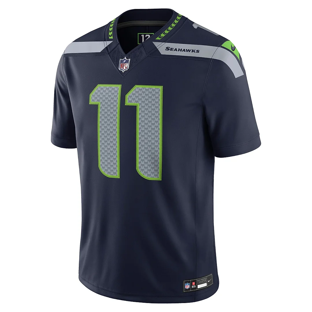 Zennovawear Jaxon Smith-Njigba Seattle Seahawks Team Vapor FUSE. Stitched Limited Jersey - College Navy