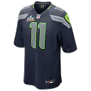 Zennovawear Jaxon Smith-Njigba Seattle Seahawks Super Bowl LX Patch Game Jersey - College Navy