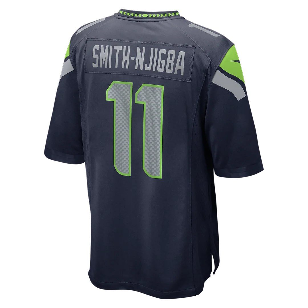 Zennovawear Jaxon Smith-Njigba Seattle Seahawks Super Bowl LX Patch Game Jersey - College Navy