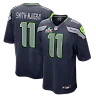 Zennovawear Jaxon Smith-Njigba Seattle Seahawks Super Bowl LX Patch Game Jersey - College Navy
