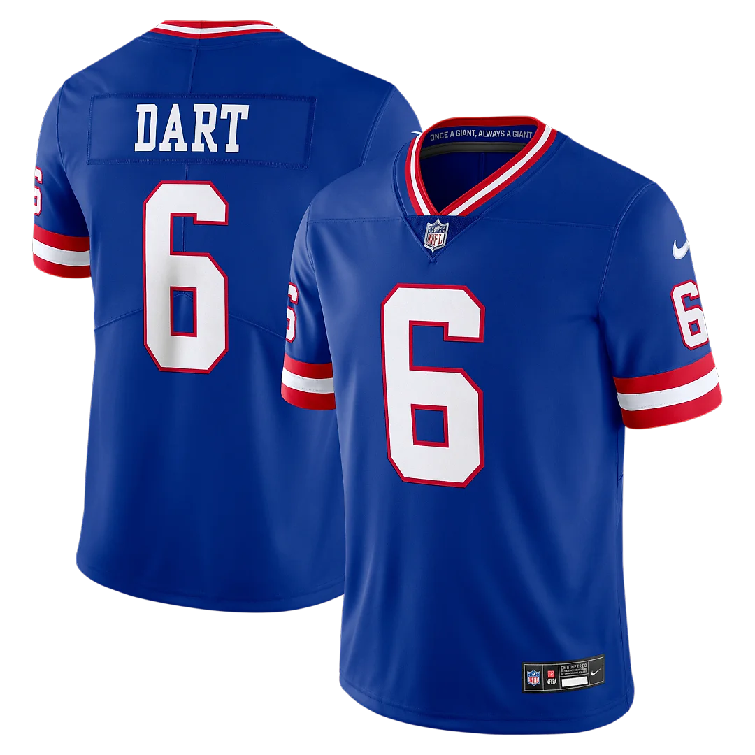 Zennovawear Jaxson Dart New York Giants Legacy Vapor Untouchable Stitched Limited Jersey - Royal