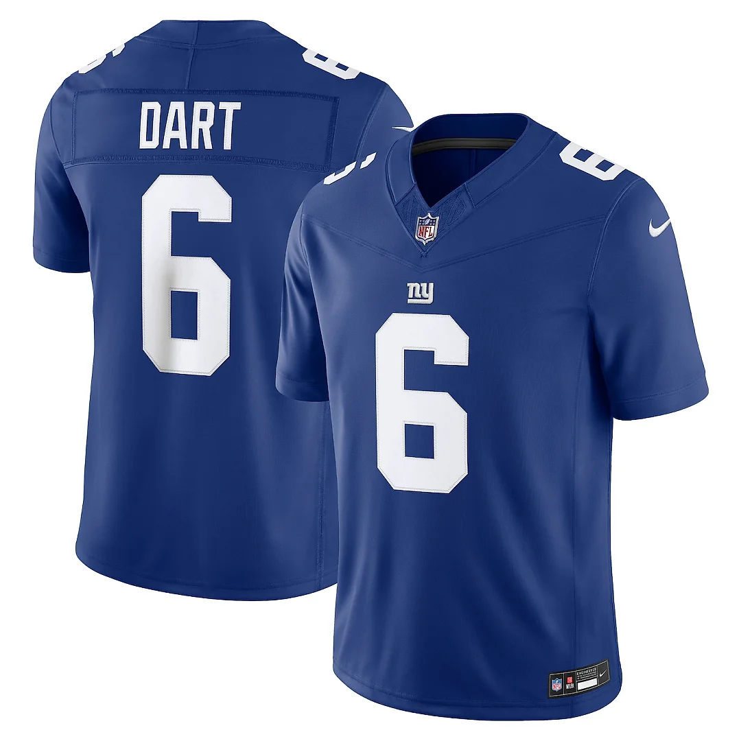 Zennovawear Jaxson Dart New York Giants Team Vapor FUSE. Stitched Limited Jersey - Royal