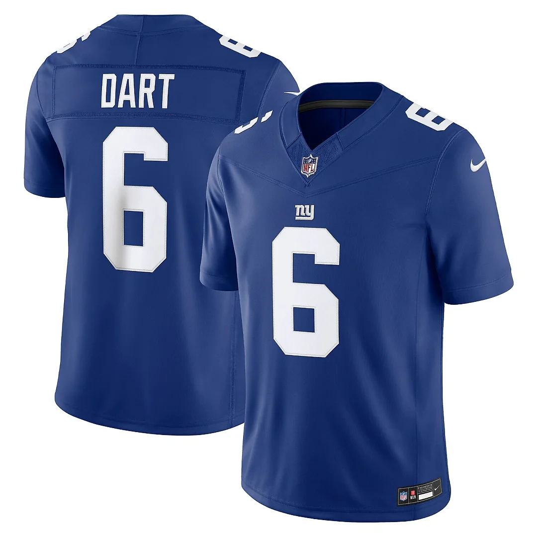 Zennovawear Jaxson Dart New York Giants Team Vapor FUSE. Stitched Limited Jersey - Royal
