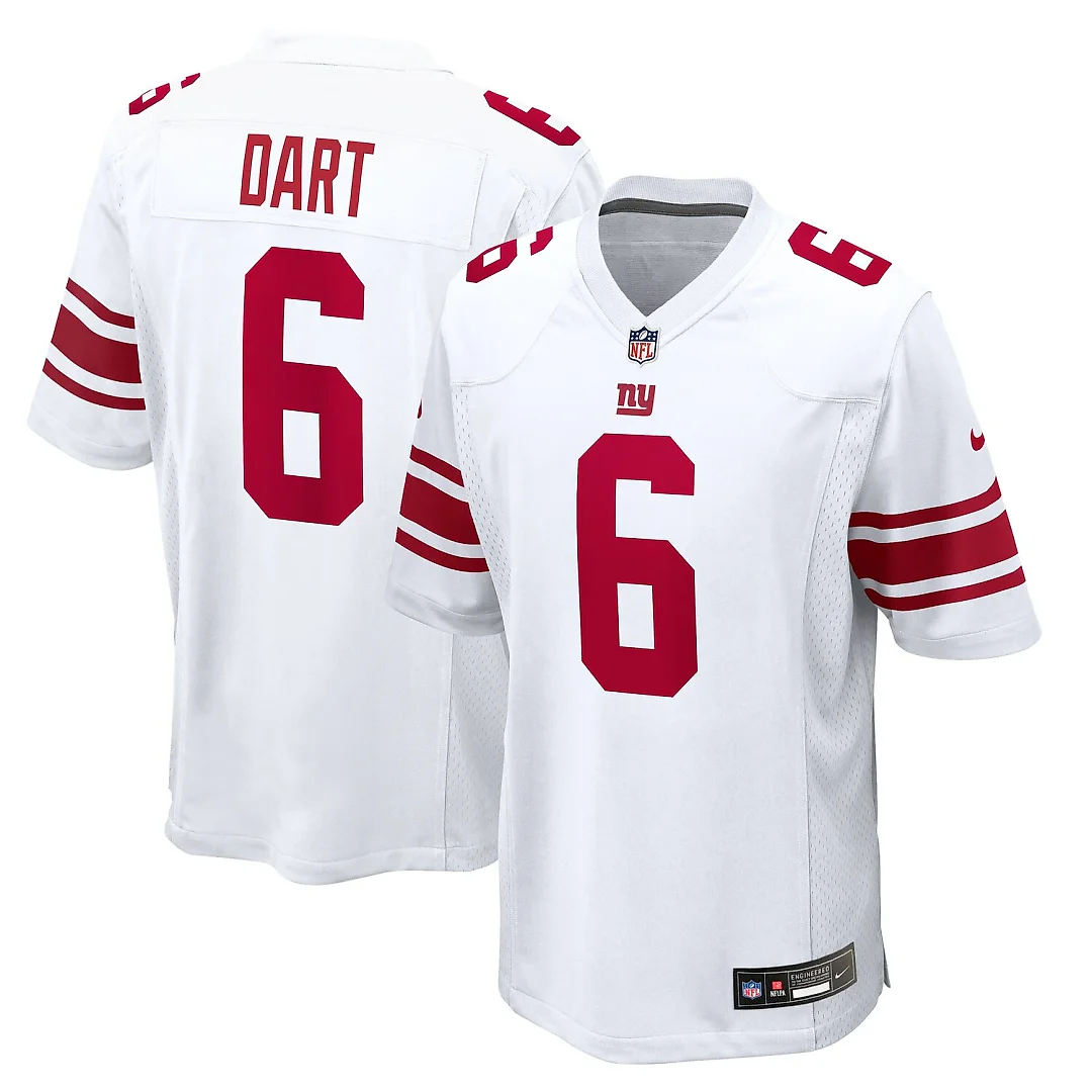Zennovawear Jaxson Dart New York Giants Game Jersey - White