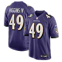 Zennovawear Jay Higgins IV Baltimore Ravens Team Game Jersey - Purple