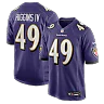 Zennovawear Jay Higgins IV Baltimore Ravens Team Game Jersey - Purple