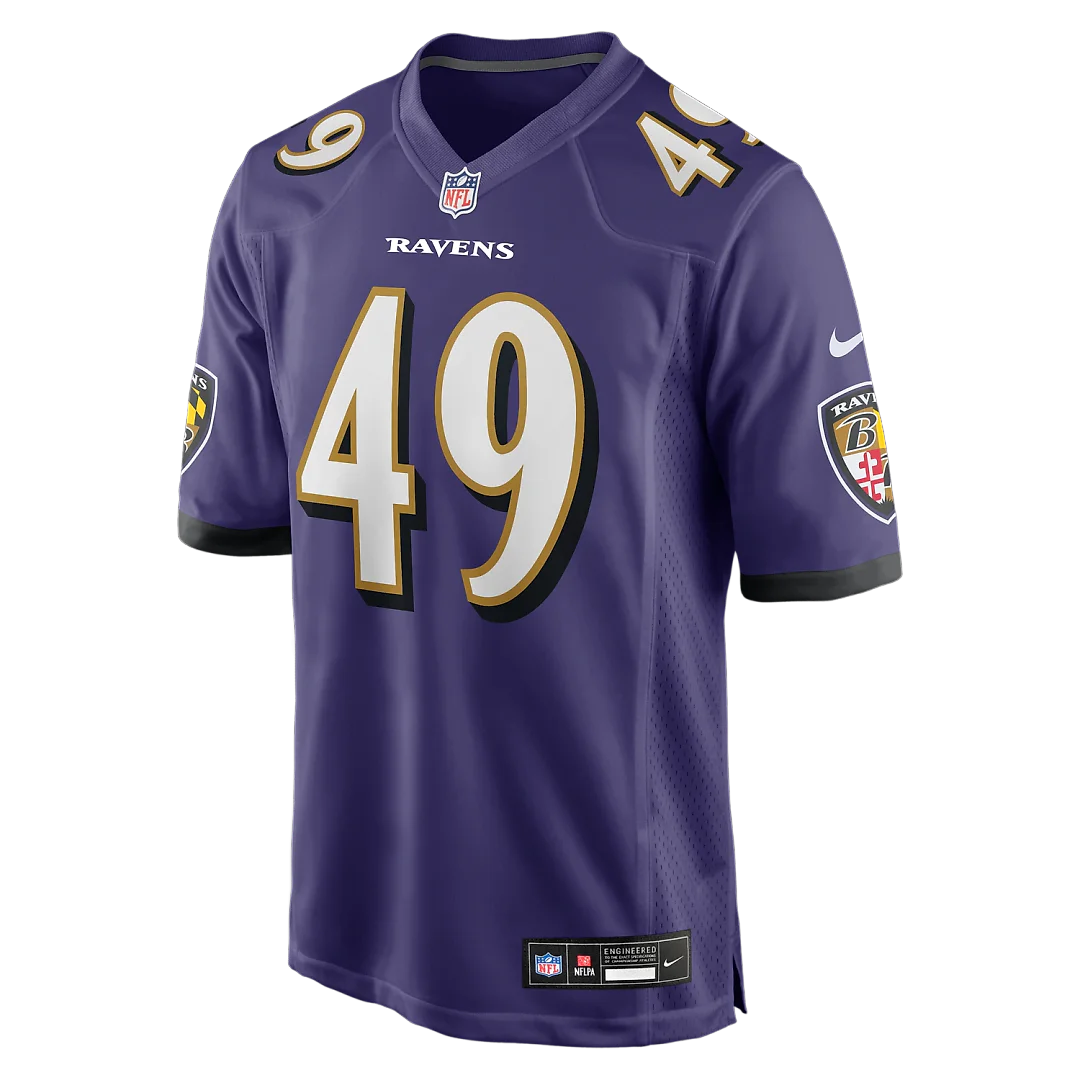 Zennovawear Jay Higgins IV Baltimore Ravens Team Game Jersey - Purple