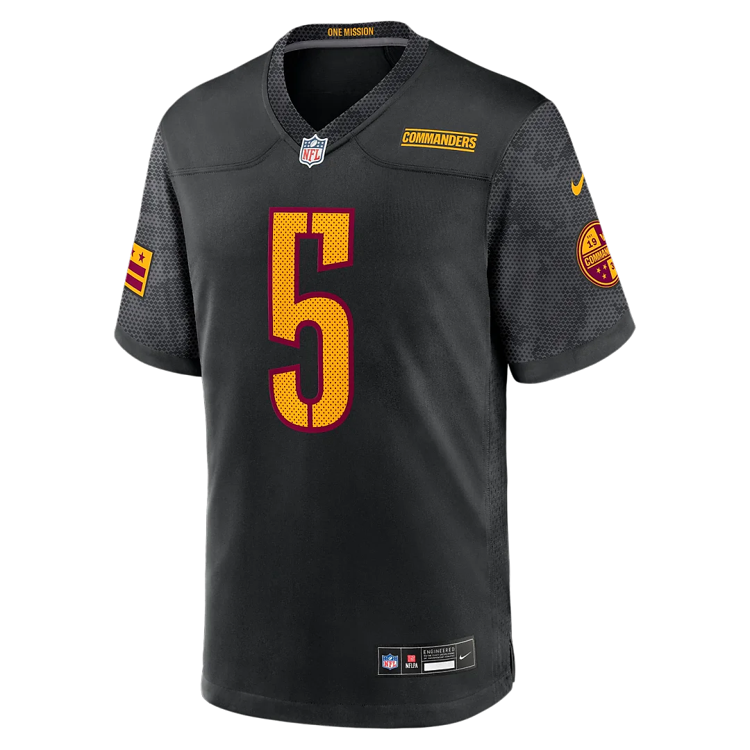 Zennovawear Jayden Daniels Washington Commanders Alternate Game Player Jersey - Black