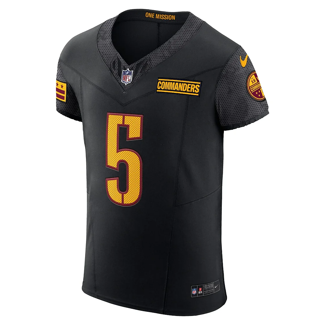 Zennovawear Jayden Daniels Washington Commanders Alternate Vapor FUSE. Elite Jersey - Black