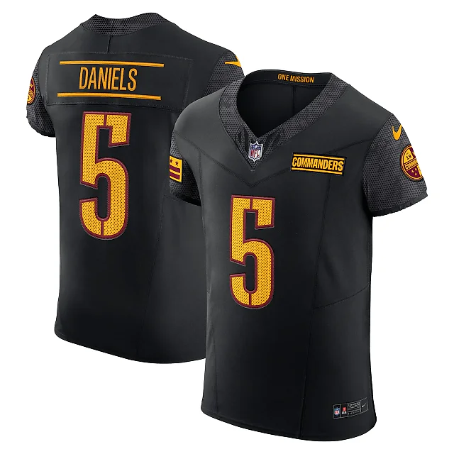 Zennovawear Jayden Daniels Washington Commanders Alternate Vapor FUSE. Elite Jersey - Black