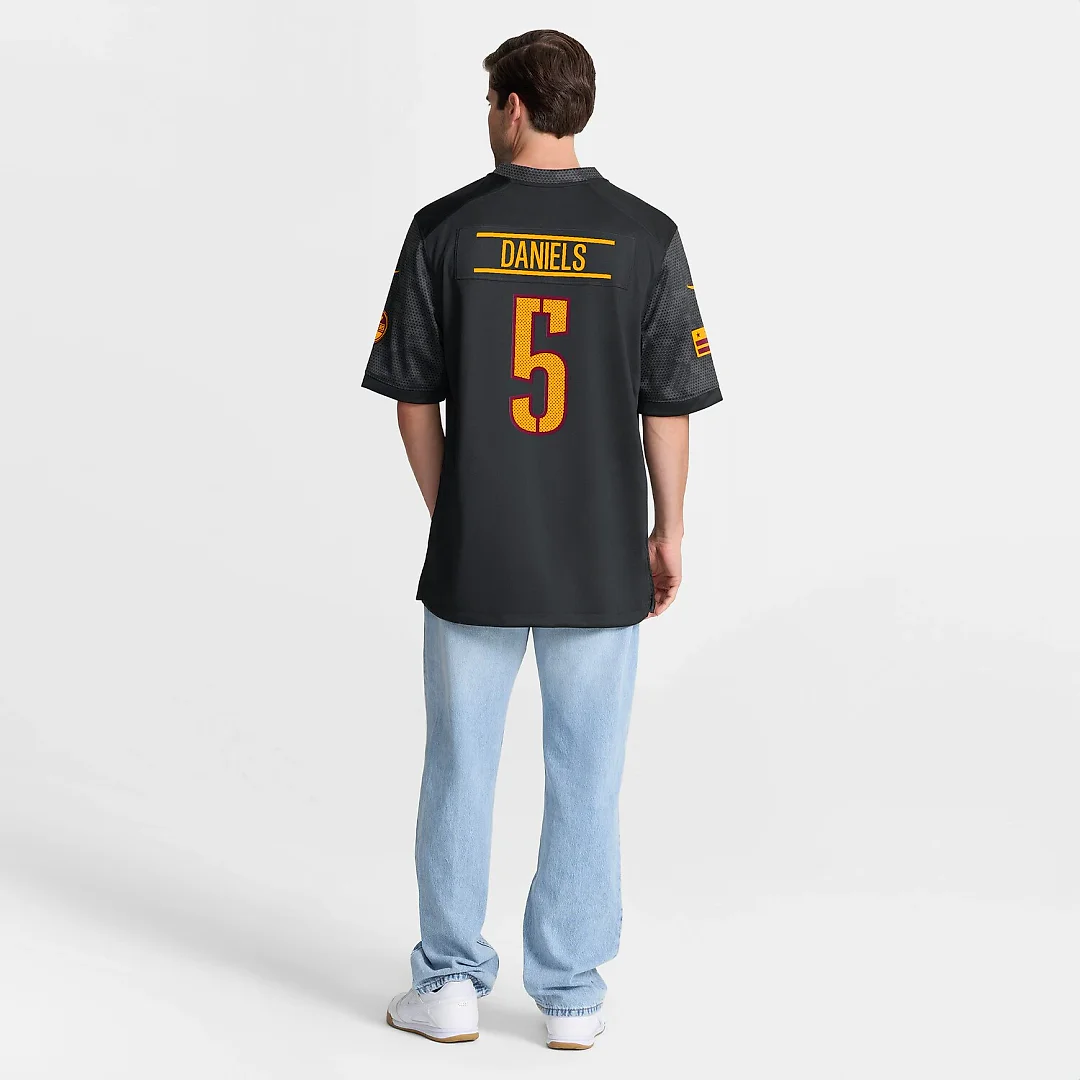 Zennovawear Jayden Daniels Washington Commanders Alternate Game Player Jersey - Black