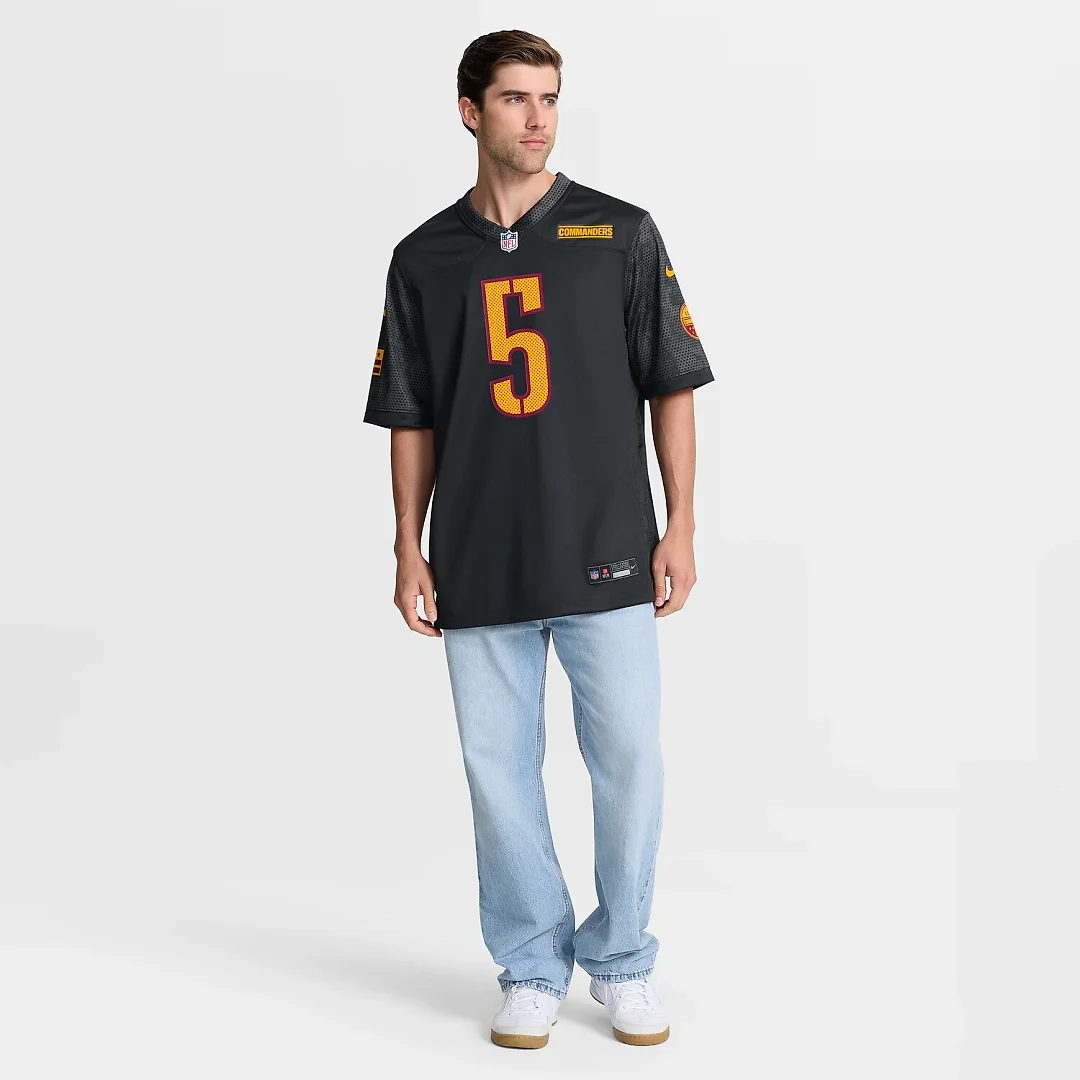 Zennovawear Jayden Daniels Washington Commanders Alternate Game Player Jersey - Black