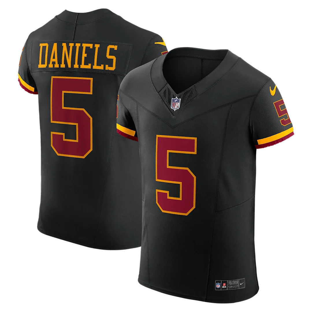 Zennovawear Jayden Daniels Washington Commanders Alternate Vapor FUSE. Elite Jersey - Black